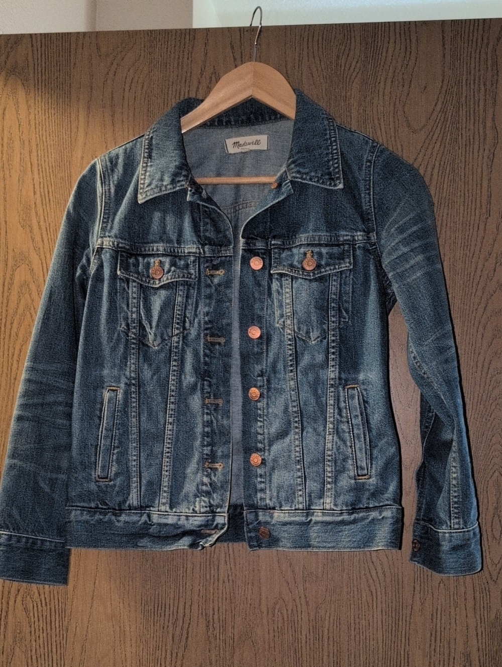 Madewell Blue Faded Denim Trucker Jacket